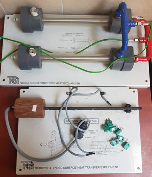 دستگاه اندازه گیری میزان انتقال حرارت در مبدل های گرمایی صفحه¬ای، پوسته- لوله و دو لوله¬ای 